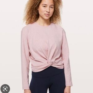Lululemon pink tie front sweatshirt